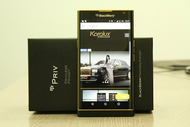 Blackberry Priv Gets 24K Gold Treatment